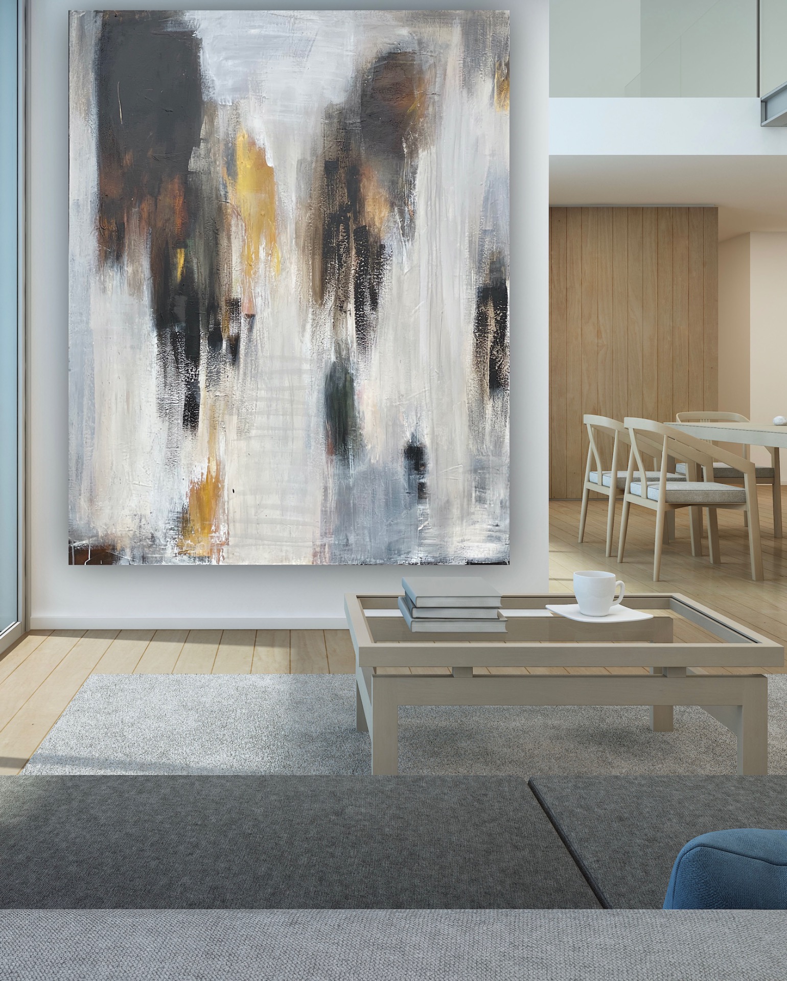 Stort Abstrakt Maleri til Salg 120x150 cm