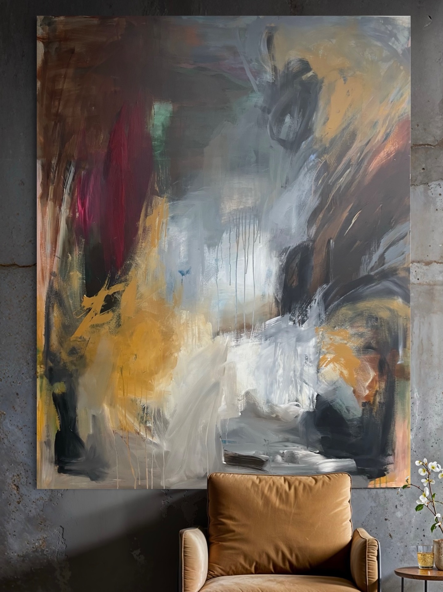 Moderne Abstrakt Maleri 120x150