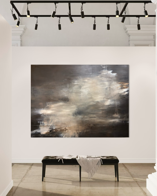 Abstrakt maleri XL format KLARHED 200x150cm fra Charlotte-art